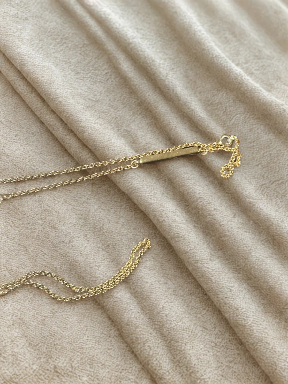 Kate Spade Gold‑Tone Crystal Station Long Necklace – Excellent Condition